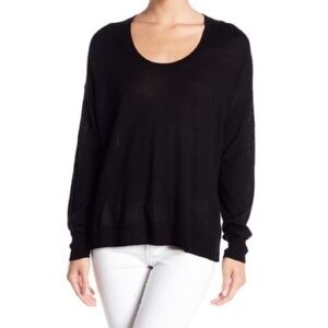 Madewell Southstar Merino Wool Blend Black Sweater